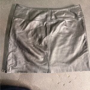 Wilson Black Leather Mini Skirt